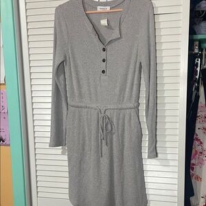 GILLI Charcoal Long Sleeve Dress